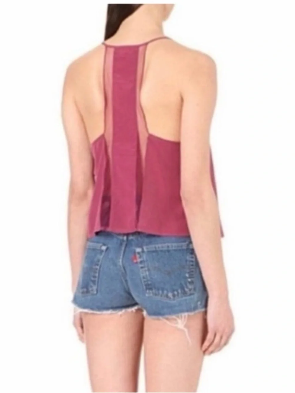 Free  People Heartbeat Mesh Panel Camisole Large